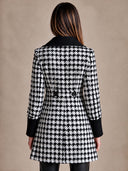 Women’s Vintage-Style Casual Houndstooth Double-Breasted Lapel Jacket ZMZ2313J3ZJY