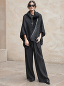 Women’s Vintage-Style Casual Knitted Zip-Up Pullover Sweater ZMZ2388J0ZJY