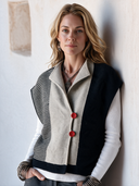 Women’s Vintage Color-block Two-button Knit Vest ZMZ2643J6SWL