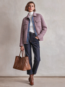 Women's Simple Quilted Denim Patchwork Collar Jacket ZMZ2698J1XT