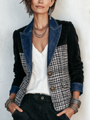 Women’s Fashionable Vintage Two-Button Paneled Blazer ZMZ2885J5SWL
