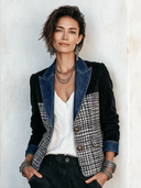 Women’s Fashionable Vintage Two-Button Paneled Blazer ZMZ2885J5SWL