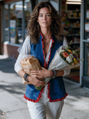 Women’s American-style Vintage Faux-suede Vest With A Stand Collar And Ruffles ZMZ2961J1ZYY