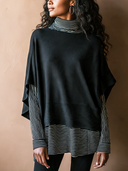 Women’s Vintage Casual Two-Piece Set: Striped T-Shirt And Knitted Vest ZMZ2956J6ZJY