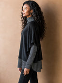 Women’s Vintage Casual Two-Piece Set: Striped T-Shirt And Knitted Vest ZMZ2956J6ZJY