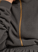 Women’s Charcoal Half-Zip Sweatshirt-Style Mini Dress ZMZ3024J6XT