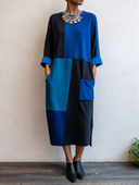 Women's Colorblock Ribbed Knit Midi Dress With Pockets ZMZ3076J3YZH