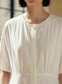 Women's High-end Old-money Style Pure Cotton Short-sleeved Maxi Dress ZMZ2893B3K