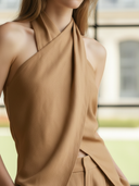 Women's Premium Minimalist Pure Cotton Vest And Trousers Set ZMZ0322B8K