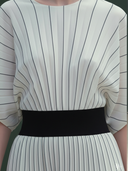 Women's Minimalist Commuter Style Silk-cotton Blend Elastic Waist Maxi Dress ZMZ0211B4K