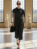 Women's High-end Minimalist Old-money Style Lyocell Blend Sleeveless Midi Dress ZMZ1467B3K