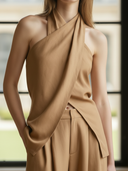 Women's Premium Minimalist Pure Cotton Vest And Trousers Set ZMZ0322B8K