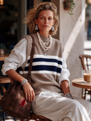 Women's Stylish Color-Block High-Stretch Knit Pullover Vest ZMZ2147I4SWL