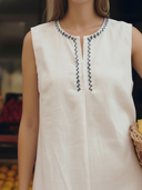 Women's Italian-style Romantic Pure Cotton Embroidered Maxi Dress ZMZ0254B9K