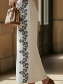 Women's High-end Old-money Style Lyocell Blend Sleeveless Top And Cotton Blend Embroidered Skirt Set ZMZ2677B6K