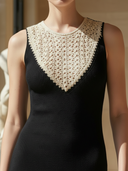 Women's High-End Elegant Knitted Slim Fit Sleeveless Maxi Dress ZMZ2796B4K