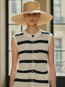 Women's Italian-style Romantic Knitted Sleeveless Maxi Dress ZMZ0542B7K