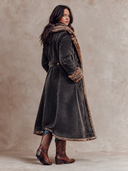 Women's Retro Casual Double-Breasted Faux Wool Lapel Long Coat ZMZ3001I2XT