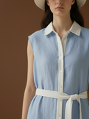 Women's Premium Minimalist Cotton And Linen Blend Sleeveless Maxi Dress ZMZ0388B7K