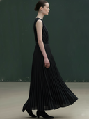 Women's High-end Elegant Cotton Blend Sleeveless Maxi Dress ZMZ0363B0K