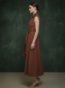 Women's Minimalist Commuter Tencel Blend Sleeveless Maxi Dress ZMZ1030B3K