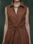 Women's Minimalist Commuter Tencel Blend Sleeveless Maxi Dress ZMZ1030B3K