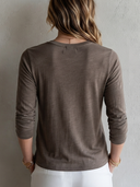 Women's Classic Casual Slub Cotton Long-Sleeve Crew Neck T-Shirt ZMZ0244G3ZYY