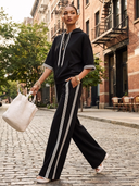 Women's Casual Sporty High-stretch Hoodie And Pants Two-Piece Set ZMZ2799G9SWL
