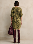 Women's Fashionable High-Stretch Knit Leopard Print Mini Sweater Dress ZMZ1761H6SWL