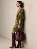 Women's Fashionable High-Stretch Knit Leopard Print Mini Sweater Dress ZMZ1761H6SWL
