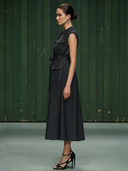 Women's Premium Old Money Style Linen-cotton Blend Sleeveless Midi Dress ZMZ2965A2K