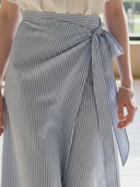 Women's Casual Cotton Blend Striped Skirt ZMZ1773A1K