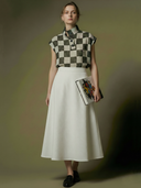 Women's Premium Old Money Style Tencel Blend Shirt And Cotton Skirt Set ZMZ2816A6K