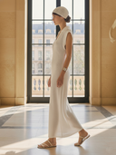 Women's French-style Elegant Knitted Sleeveless Maxi Dress ZMZ0459B0K