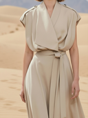 Women's Commuter-style Cupro Blend Maxi Dress ZMZ2076A3K