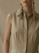 Women's Premium Minimalist Cotton Blend Sleeveless Maxi Dress ZMZ2708A9K