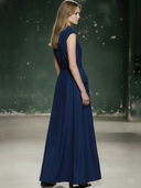 Women's Premium Minimalist Pure Cotton Sleeveless Maxi Dress ZMZ0293B6K