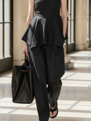 Women's High-end Old-money Style Lyocell Blend Sleeveless Top And Pants Set ZMZ2667B9K