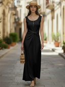 Women's Italian-style Romantic Shirt And Lyocell Dress Set ZMZ2761A1K