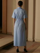 Women's Commuter Style Cotton Embroidered Maxi Dress ZMZ2000A5K