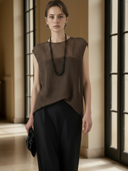 Women's Premium Old Money Style Knitted Tank Top And Tencel Blend Dress Set ZMZ0409B1K