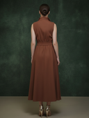 Women's Minimalist Commuter Tencel Blend Sleeveless Maxi Dress ZMZ1030B3K