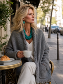 Women's Classic Vintage-Style Casual Multi-Pocket Knit Cardigan ZMZ2435H7ZYY