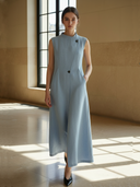 Women's Premium Minimalist Tencel Cotton Blend Sleeveless Maxi Dress ZMZ2947A8K