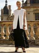 Women's Retro Cotton Linen Tank Top And Maxi Dress Casual Two-Piece Set ZMZ2746B9TO