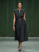 Women's Premium Old Money Style Linen-cotton Blend Sleeveless Midi Dress ZMZ2965A2K