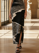 Women's High-end Old-money Style Knitted Slim-fit Sleeveless Maxi Dress ZMZ2544B1K