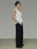 Women's French-style Elegant Tencel Blend T-shirt And Pants Set ZMZ2915A2K