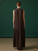 Women's Premium Minimalist Pure Cotton Sleeveless Loose-fitting Maxi Dress ZMZ0354B4K