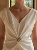 Women's French-style Elegant Lyocell Blend T-shirt And Skirt Set ZMZ2951A4K